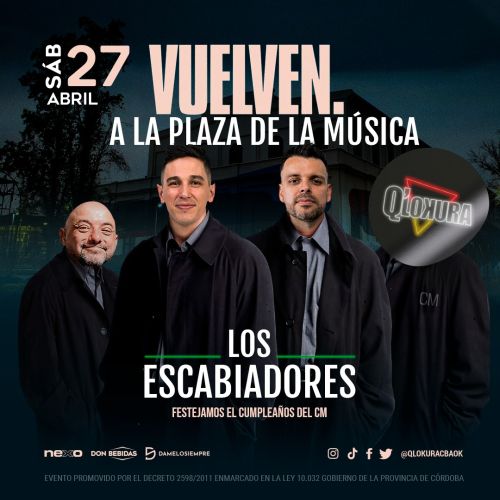 VUELVEN LOS ESCABIADORES - Qlokura - Tickets Online - Cordoba.