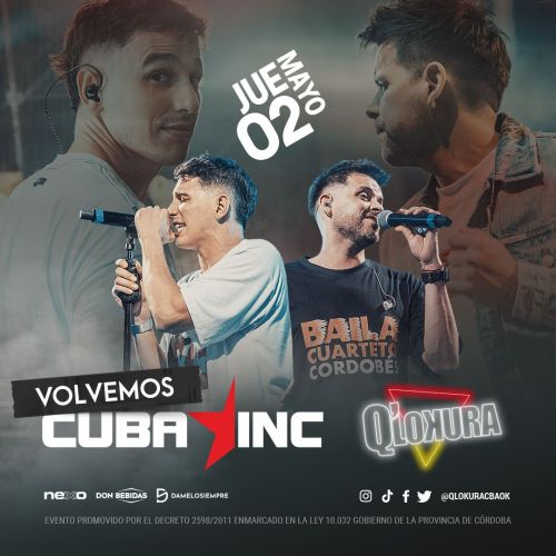 CUBA INC - VOLVEMOS - Qlokura - Tickets Online - Cordoba.