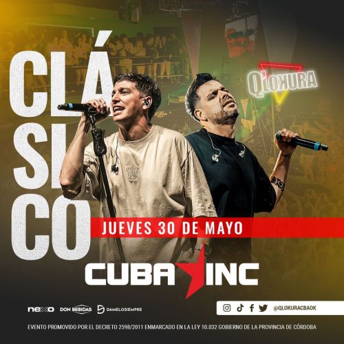 CUBA INC - EL CLASICO - Qlokura - Tickets Online - Cordoba.