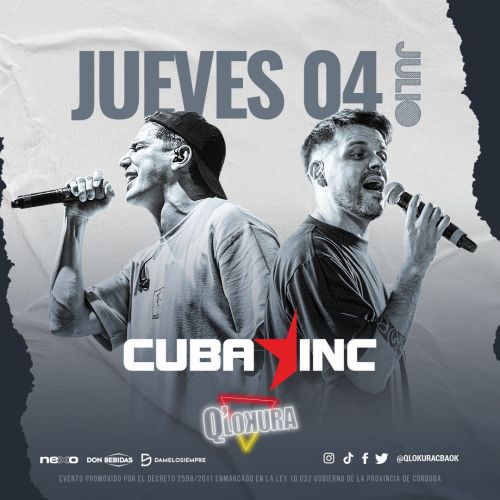 CUBA INC - El unico clasico - Qlokura - Tickets Online - Cordoba.