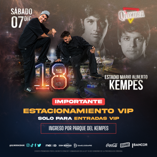 ESTACIONAMIENTO VIP - KEMPES - Qlokura - Tickets Online - Cordoba.