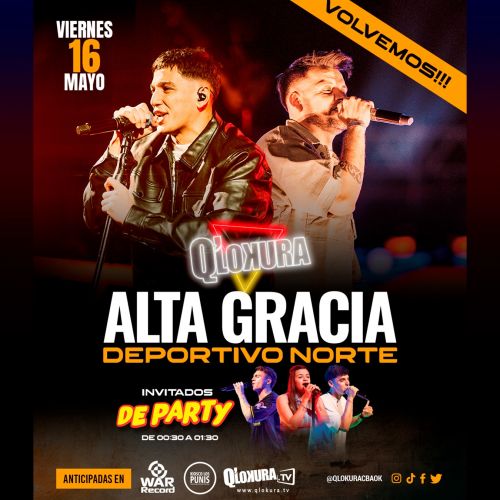 DEPORTIVO NORTE - ALTA GRACIA - Qlokura - Tickets Online - Cordoba.