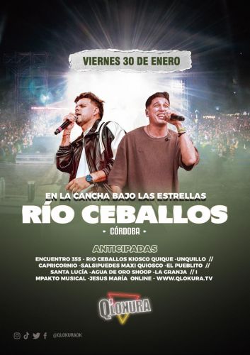 RIO CEBALLOS - Qlokura - Tickets Online - Cordoba.