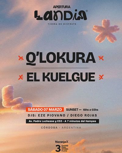 LANDIA SUNSET - VIP CONSUMIBLE - Qlokura - Tickets Online - Cordoba.