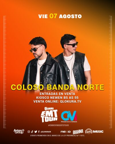 COLOSO BANDA NORTE - Qlokura - Tickets Online - Cordoba.
